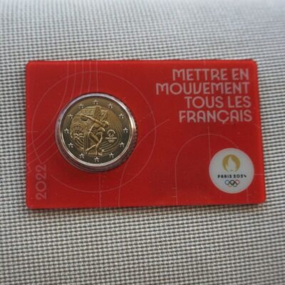 2022 (FR) - Olympic Games, Paris 2024 (Coincard, red)