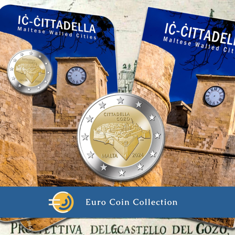 2024 (MT) Maltese walled cities Cittadella Gozo (coincard) Euro