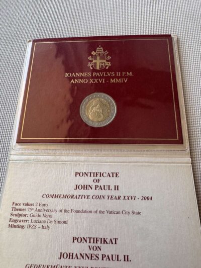 2004 (VA) – 75th Anniversary of the Foundation of the Vatican City State (coincard) - Image 6