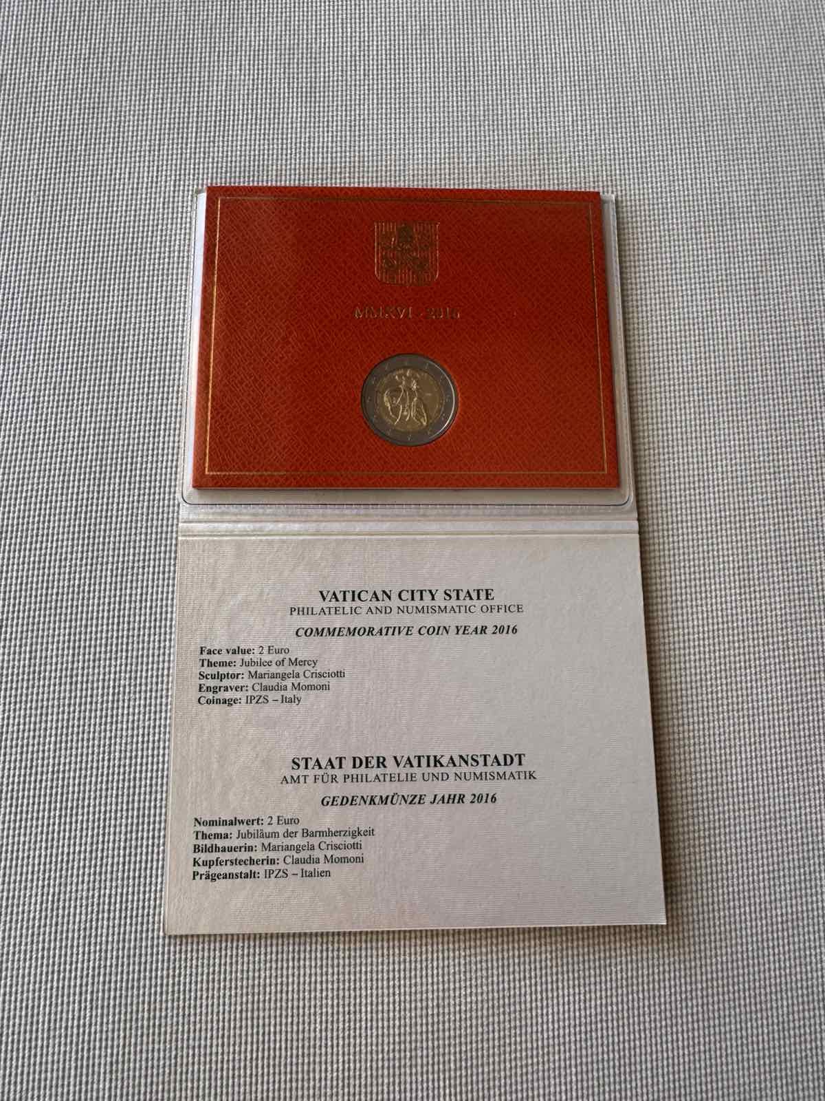 2016 (VA) - Jubilee of Mercy (Coincard)