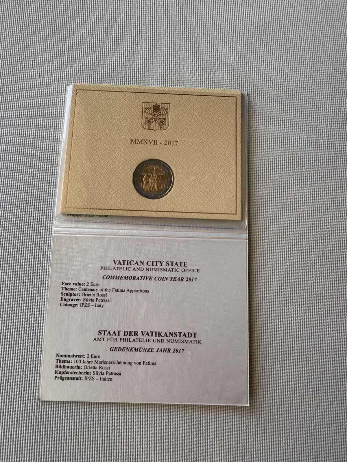 2017 (VA) - Centenary of the Fatima apparitions (Coincard)