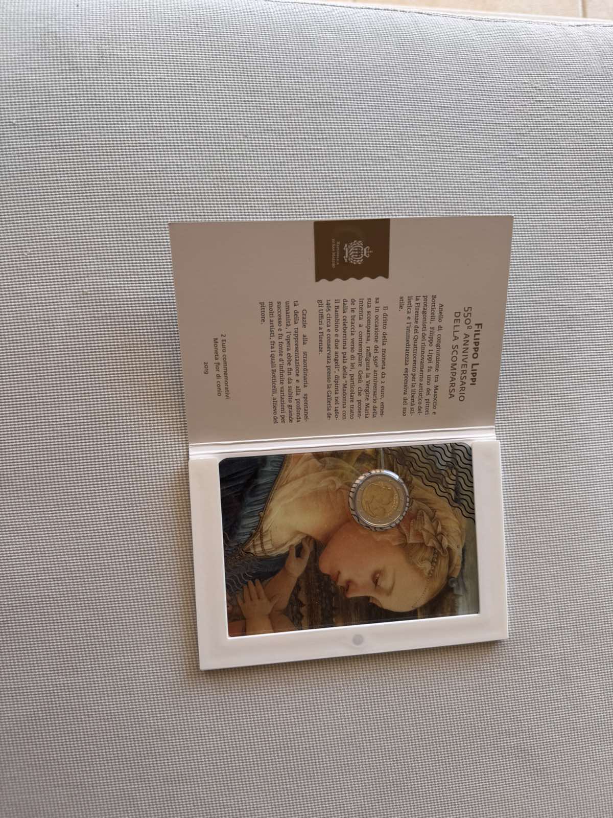 2019 (SM) - The 550th Anniversary of the Death of Filippo Lippi (COINCARD) - Image 2