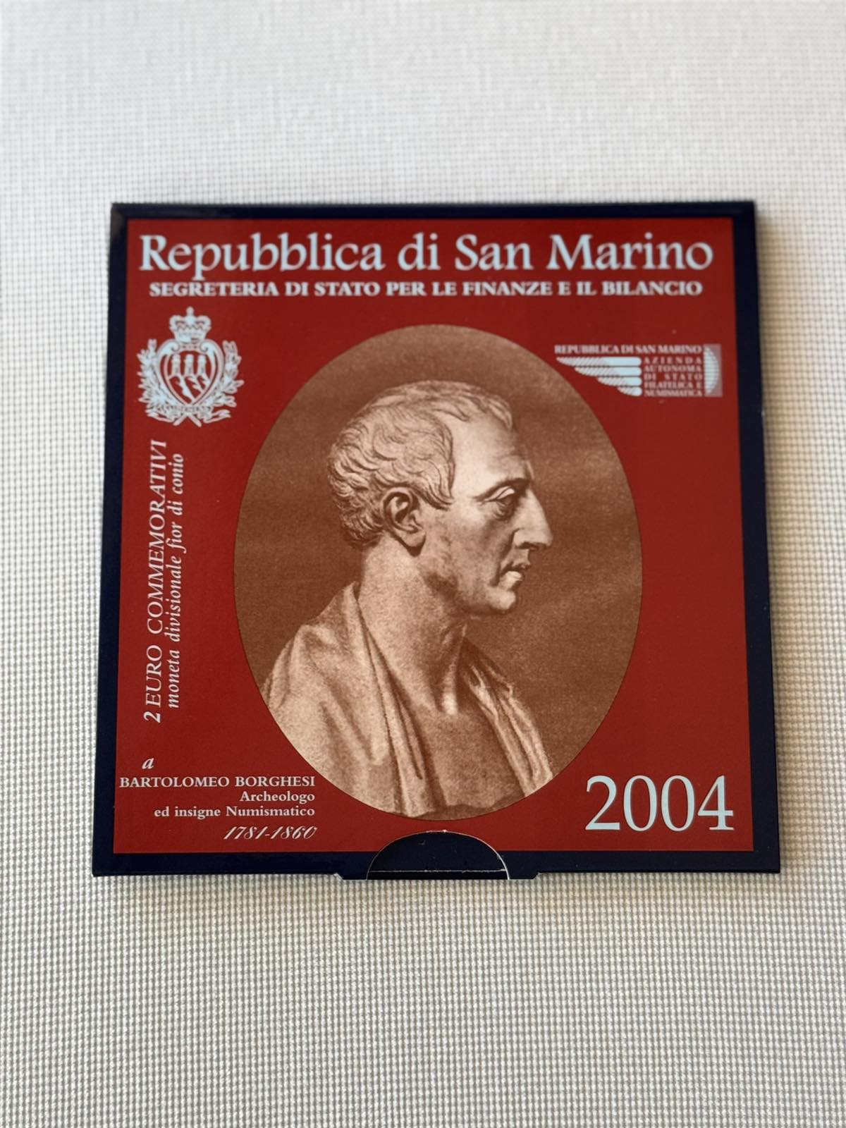2004 (SM) - 100th Anniversary of the Celebrations in Honor of Bartolomeo Borghesi (COINCARD) - Image 2