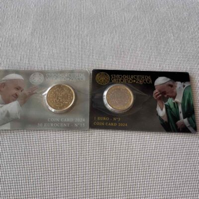 Vatican Coincard 50c + 1 euro