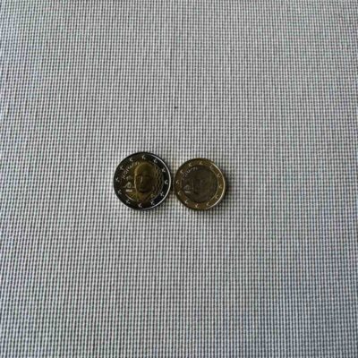 2025 (MC) - 1 and 2 euro coin Albert II - 2nd portrait