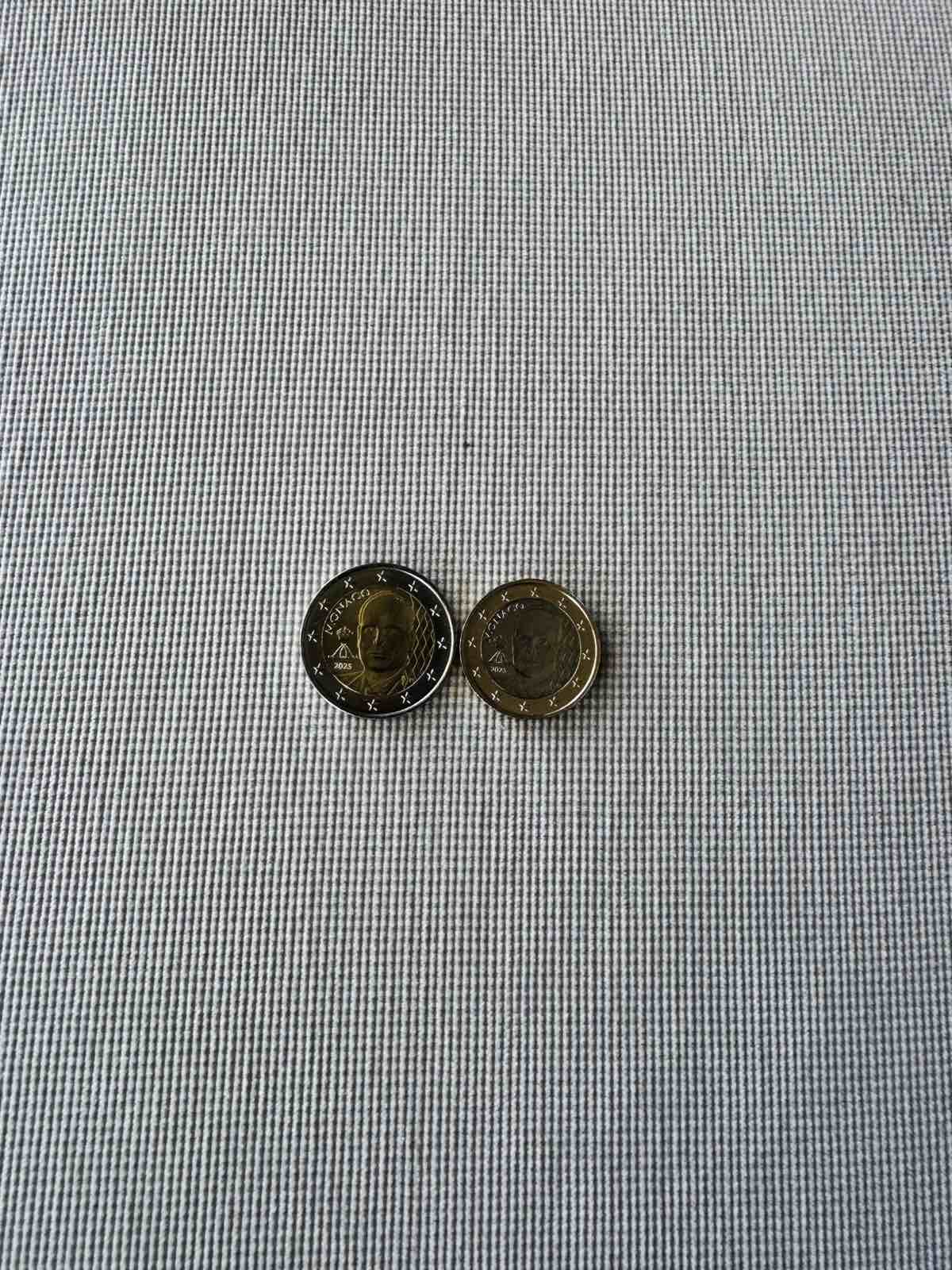 2025 (MC) - 1 and 2 euro coin Albert II - 2nd portrait