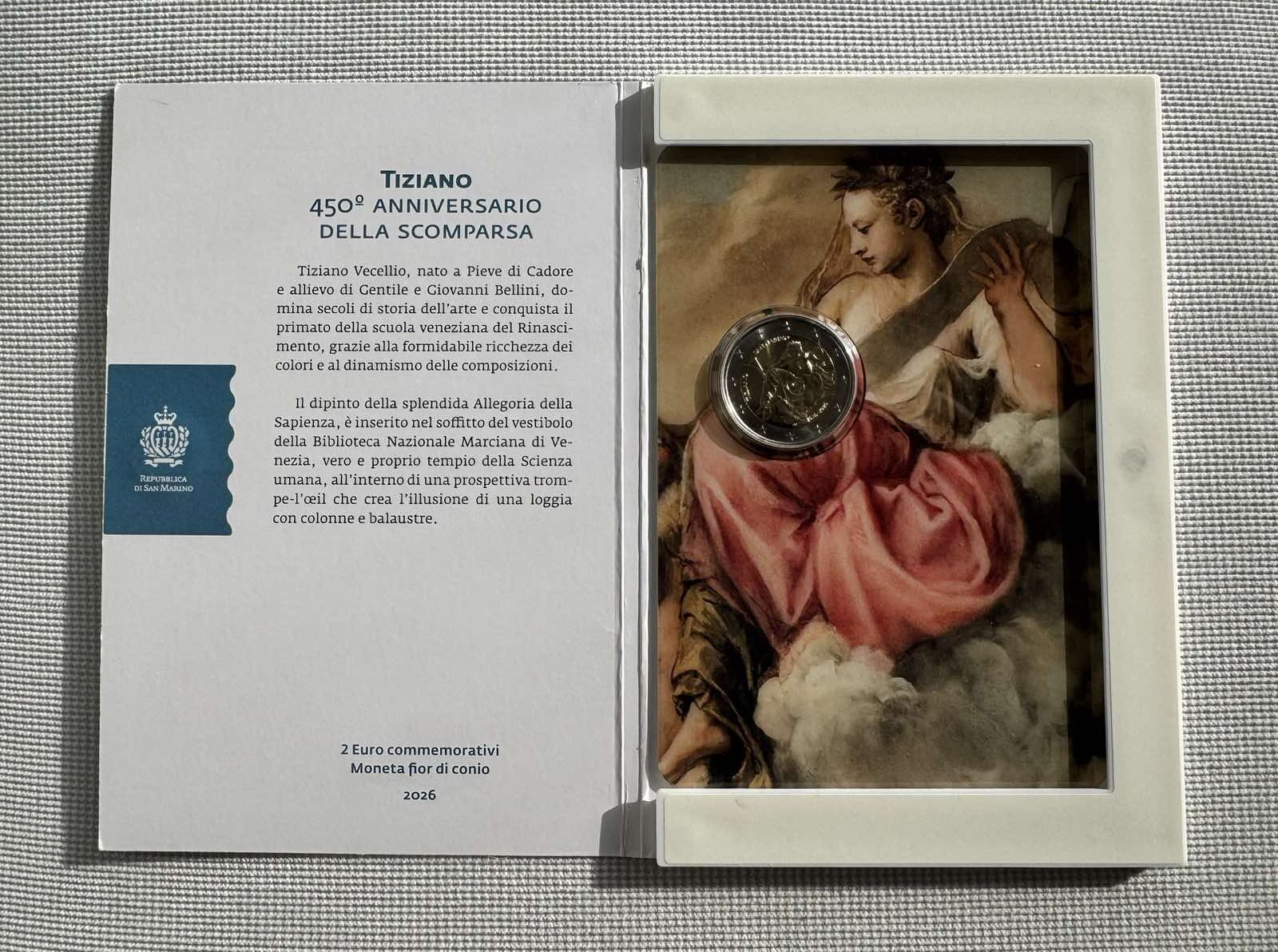 2026 (SM) - 450th anniversary of the death of Tiziano (COINCARD) - Image 2