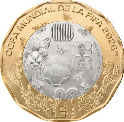 Mexico - 20 Peso - FIFA World Cup 2026 - Mexico - Copper/Nickel - Proof - 2026
